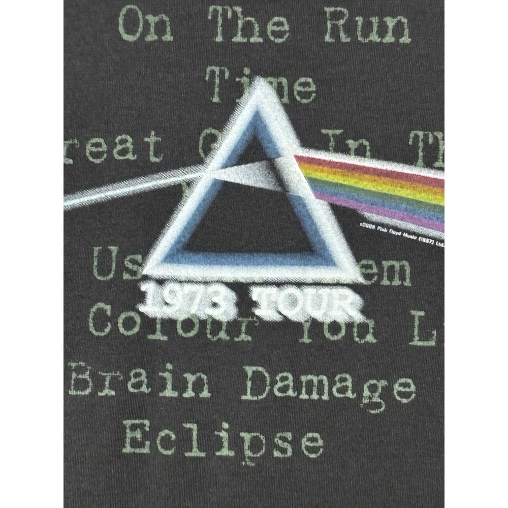 Pink Floyd "1973 Tour" Song Titles Black Large T Shirt Rock Band Music - Picture 2 of 9